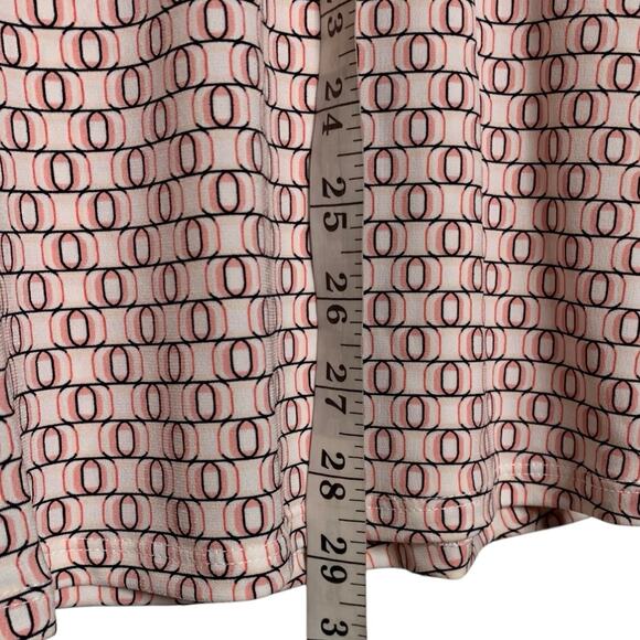 Chico's Top NWT Size 4 (2X) Keyhole Liquid Knit Peony Pastel Blush 3/4 Sleeve - Picture 6 of 6